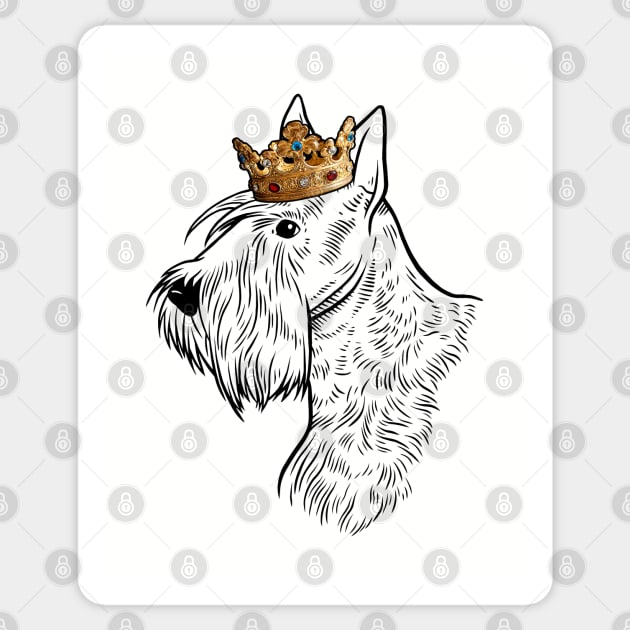 Scottish Terrier Dog King Queen Wearing Crown Sticker by millersye